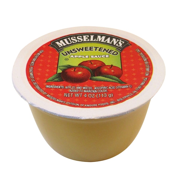 Musselmans Musselman's Unsweetened Apple Sauce 4 oz. Bowls, PK12 FCASN0300MUS01 - main